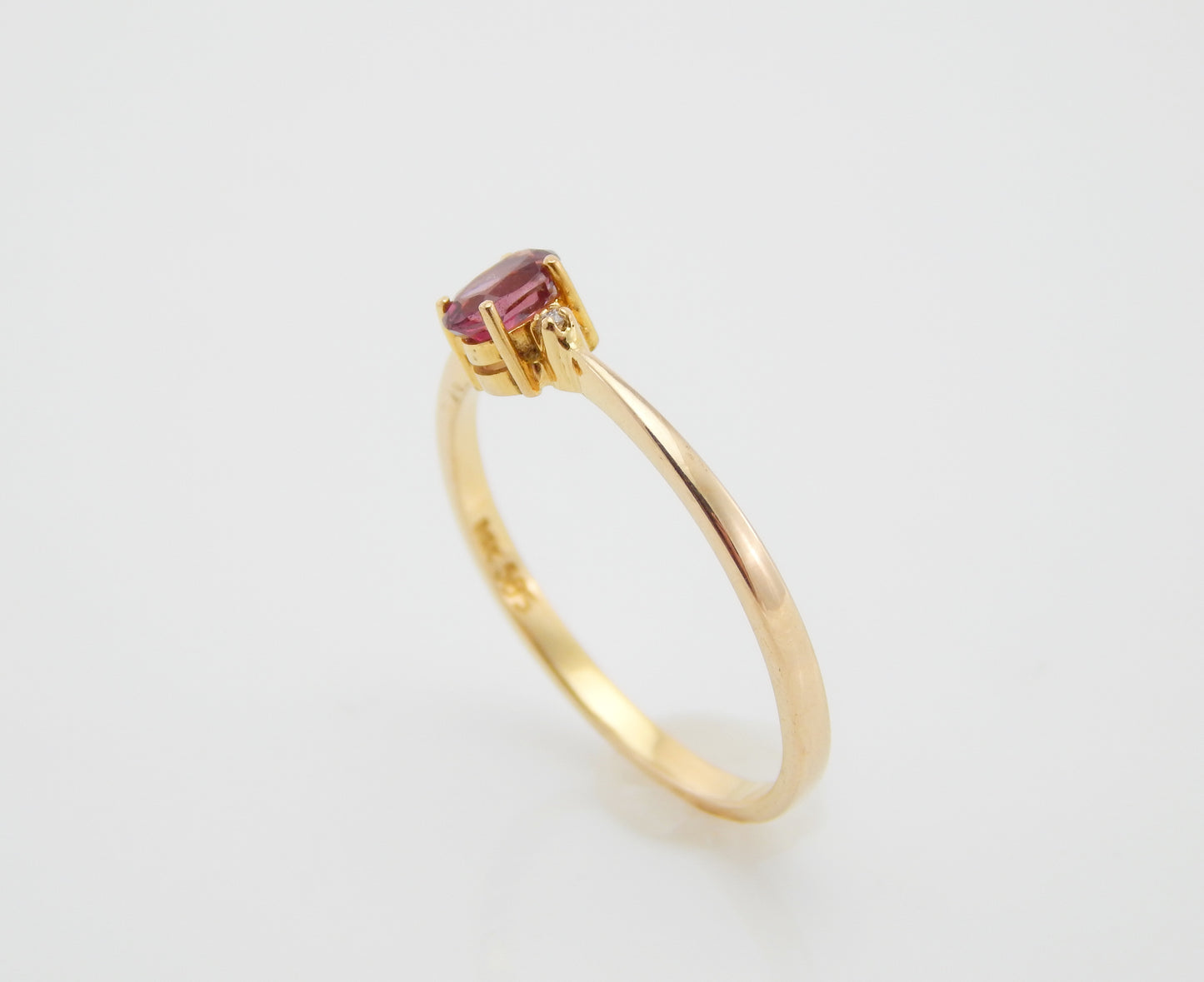 Genuine 14k Gold Garnet and Diamond Ring