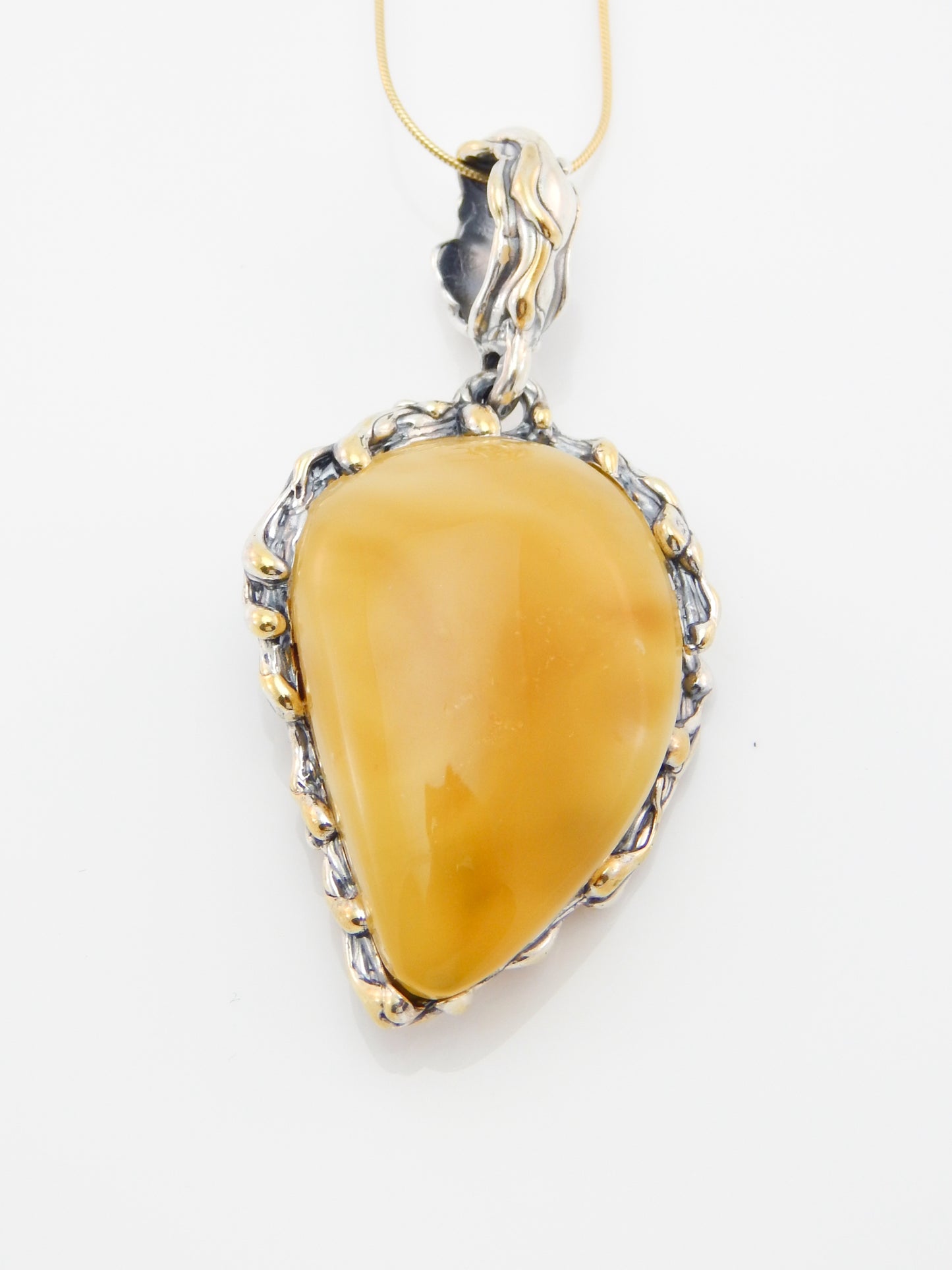 Natural Baltic Butterscotch Sleepy Hallow Limited Edition Pendant Necklace in 925 Sterling Silver