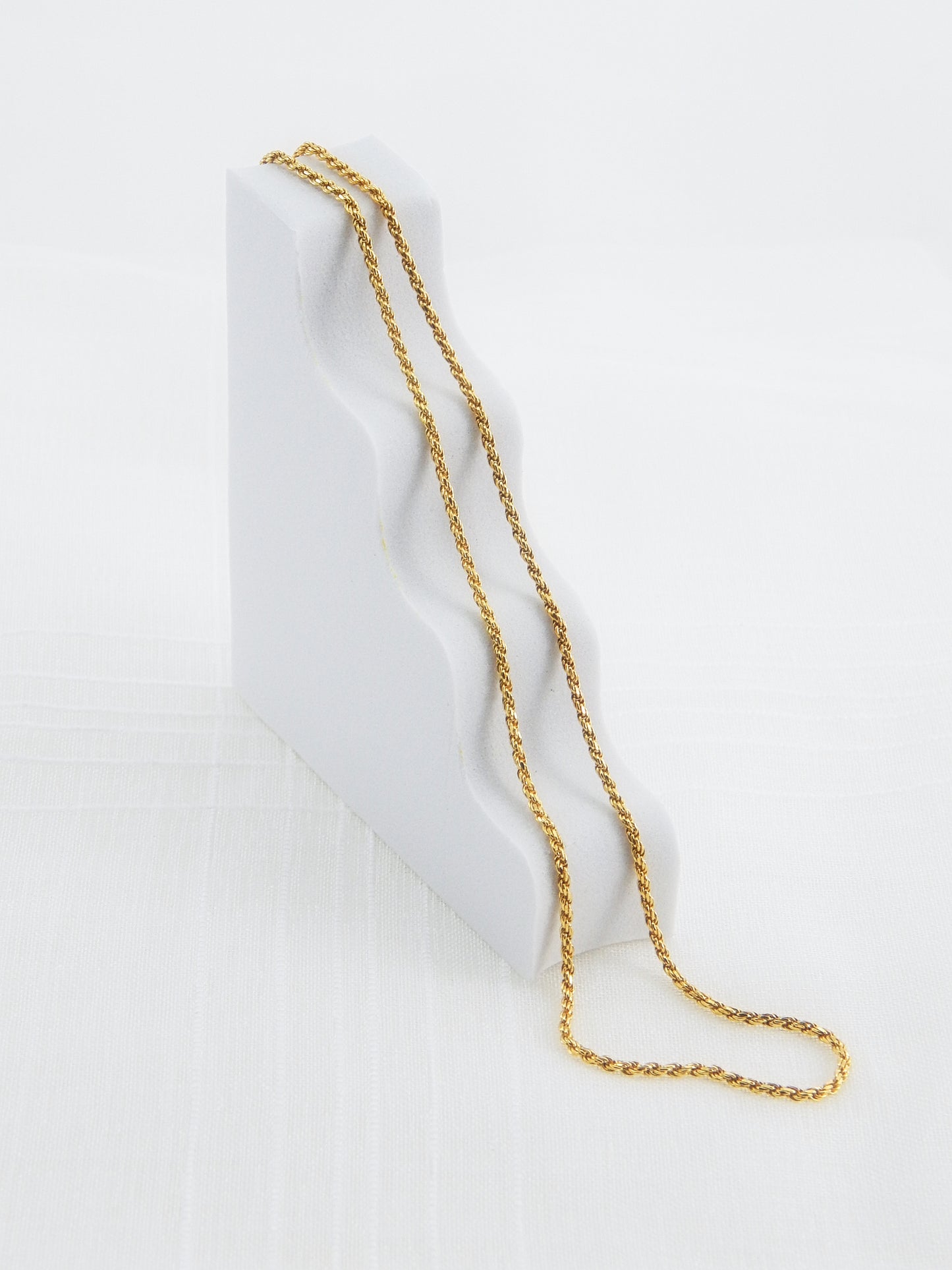 14K Gold Plated 925 Silver Italian Rope Chain