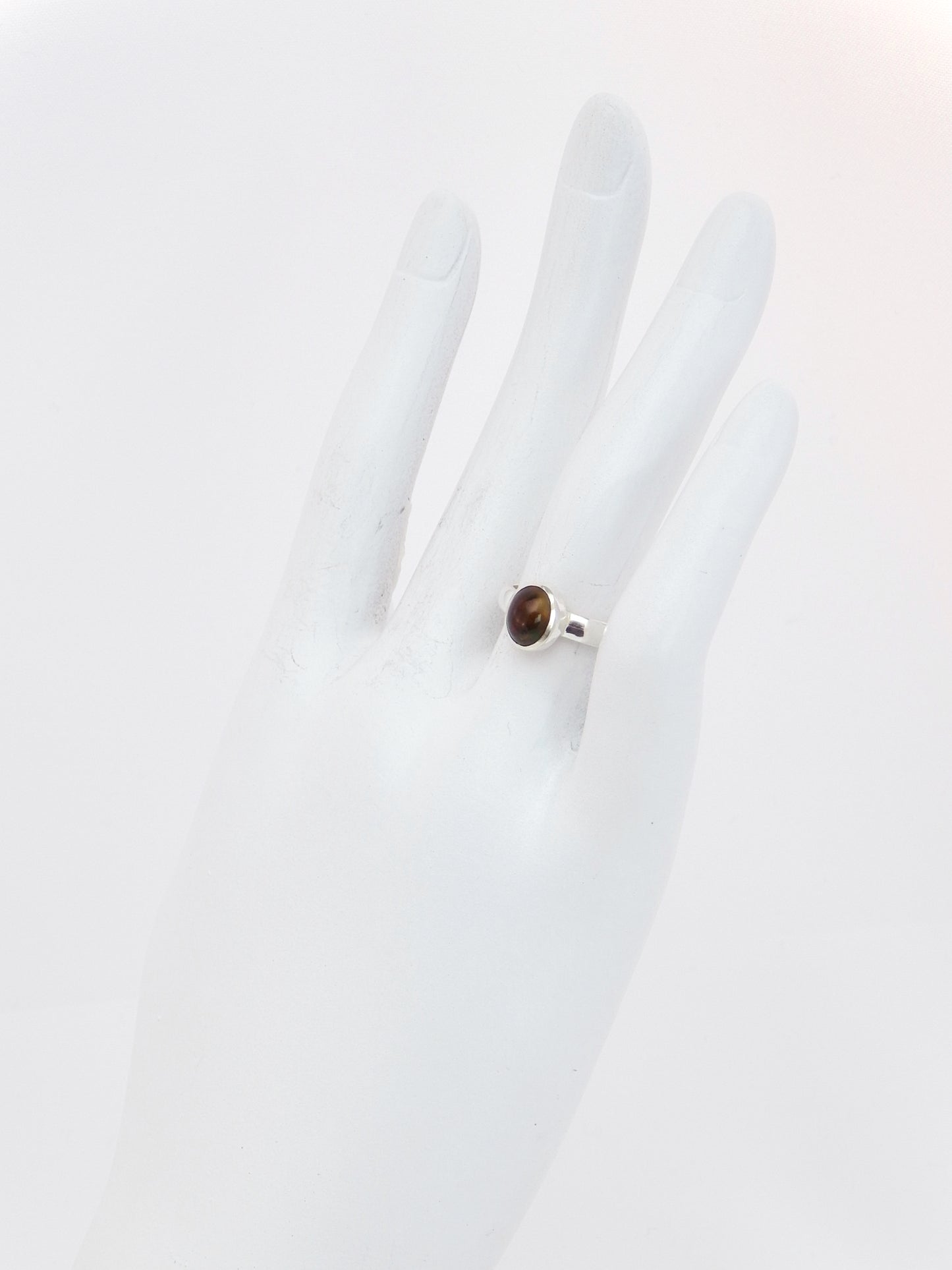 Genuine Black Ethiopian Opal Oval Cut Ring in 925 Sterling Silver